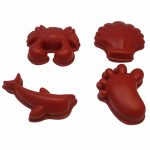 Scrunch: Silikonowe Foremki do piasku 4 szt. - rust