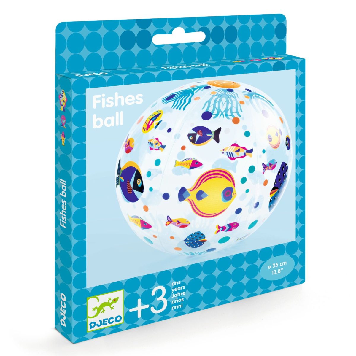 DJECO: Piłka plażowa RYBY 35cm - obrazek 1