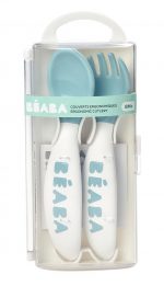 Beaba: sztućce plastikowe w etui BLUE - obrazek 3