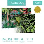 MUDPUPPY: Puzzle świecące w ciemności Żaby i jaszczurki 100 el. 5+ - obrazek 3