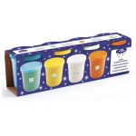 Djeco: masa plastyczna BROKATOWA 4 kolory 18m+