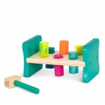 B.TOYS: drewniany sorter z młotkiem Colorful Pound & Play 2+