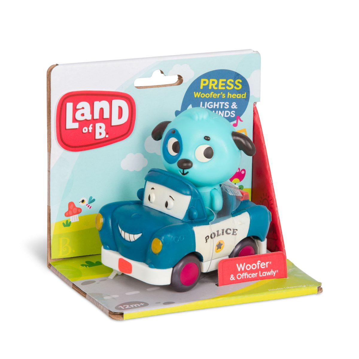 LB1701_PKG Land of B. - autko sensoryczne z pasażerem Woofer & Officer Lawly - obrazek 4