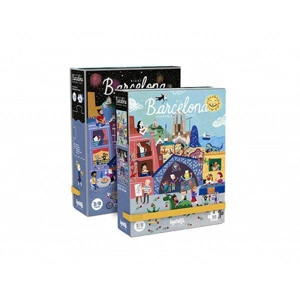 Londji: Dwustronne puzzle Barcelona - Dzień i Noc 36 el.