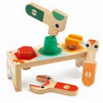 Djeco: Drewniany stół warsztat BRICOLOU 18m+