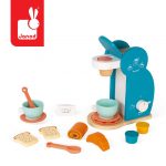 JANOD: Drewniany zestaw śniadaniowy ekspres do kawy + akcesoria