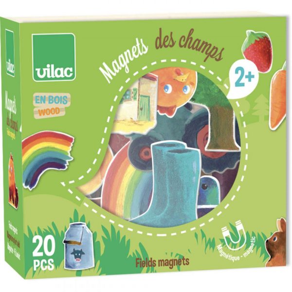 Vilac: magnesy DREWNIANE Łąka 20 szt.