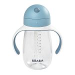 Beaba: tritanowy kubek bidon niekapek ze słomką 300 ml windy blue
