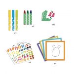 Djeco: Zestaw artystyczny ZABAWNE ZWIERZAKI 2+ - obrazek 3