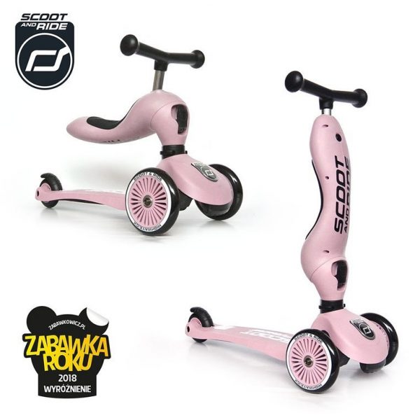 SCOOTANDRIDE: 2w1 jeździk i hulajnoga 1-5 lat Rose | Highwaykick 1