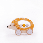 BIGJIGS: drewniany JEŻ na kółkach 6m+