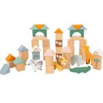 SMALL FOOT: drewniane klocki SAFARI 50 szt.
