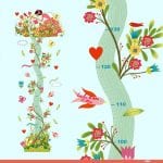 DJECO: miarka wzrostu naklejka ścienna ZACZAROWANY OGRÓD