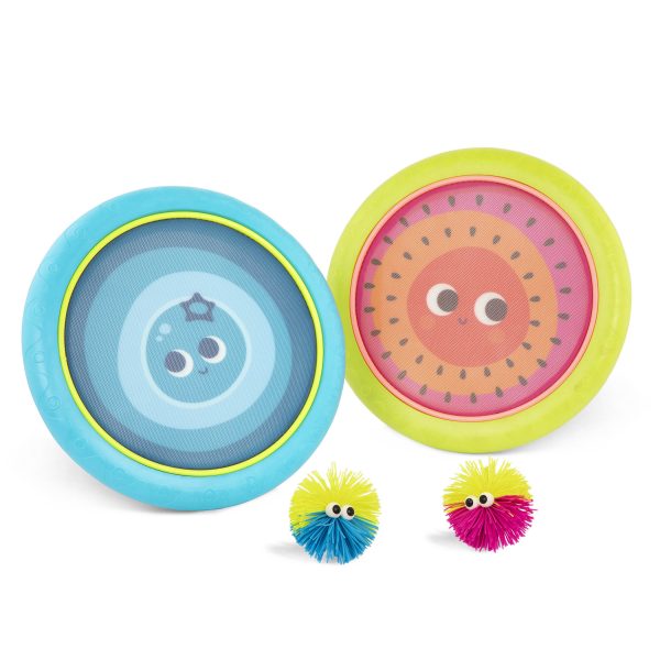 B.TOYS: gra Poppin’ Paddles – SPRĘŻYSTE DYSKI z kudłatymi piłeczkami
