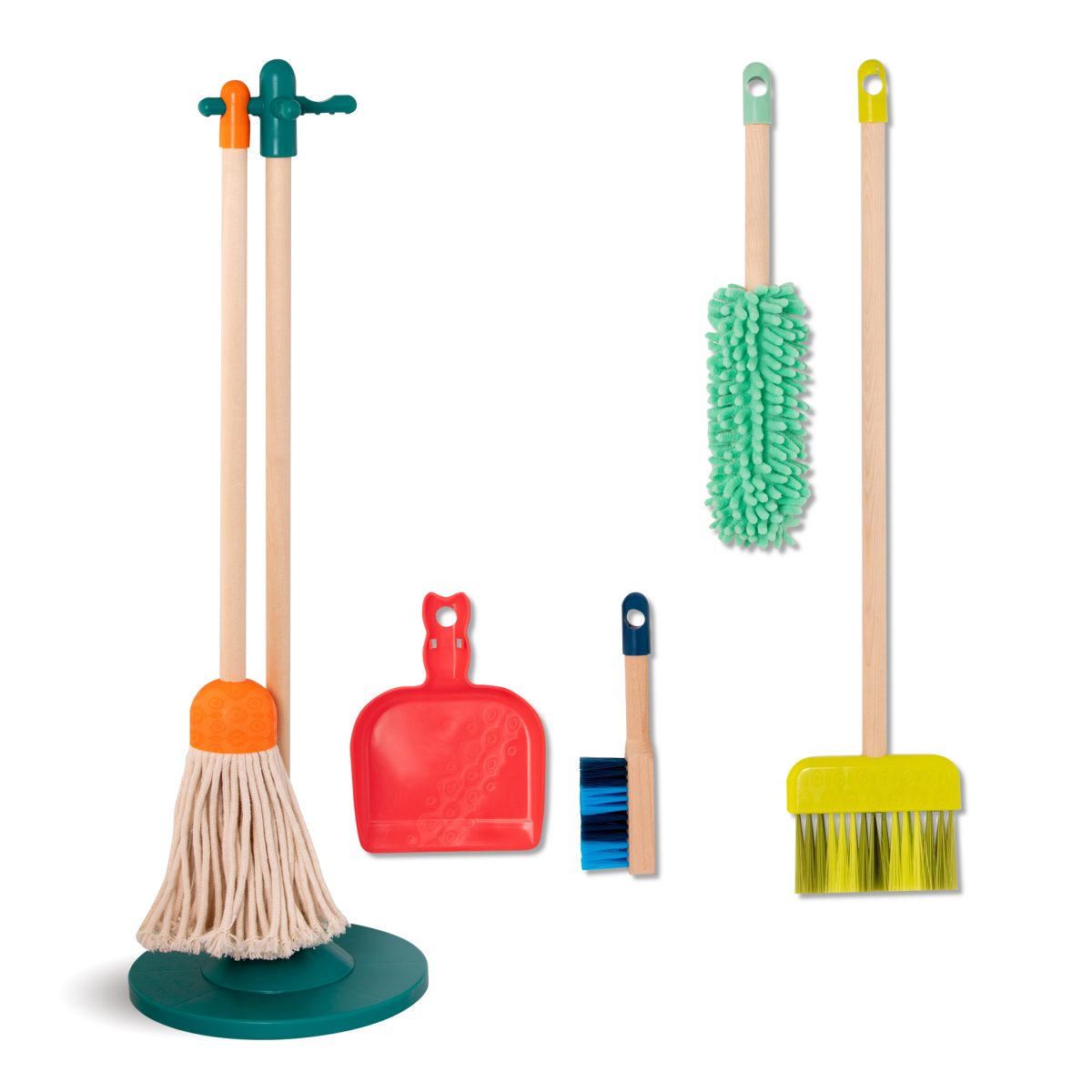 B.toys: Clean ‘n’ Play – drewniany zestaw do sprzątania - obrazek 1
