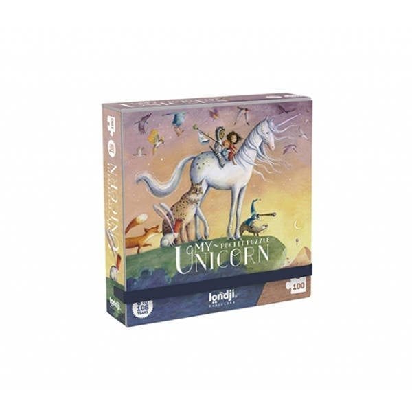LONDJI: Kieszonkowe puzzle 100 EL. MÓJ JEDNOROŻEC