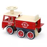 Vilac: Jeździk drewniany Wóz Strażacki z bagażnikiem 18M+ - obrazek 2