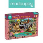 MUDPUPPY: Puzzle obserwacyjne Afrykańskie safari 64 el. 4+