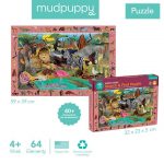 MUDPUPPY: Puzzle obserwacyjne Afrykańskie safari 64 el. 4+ - obrazek 2