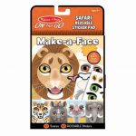 Melissa & Doug: Make-a-Face naklejki wielorazowe stwórz twarz SAFARI