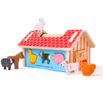 BIGJIGS: Sorter Domek na Farmie 12m+