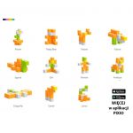 PIXIO: konstrukcyjne klocki magnetyczne Pixio 24 FLOWER | Story Series - obrazek 2