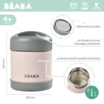 Beaba: termos obiadowy z hermetycznym zamknięciem 300 ml dark mist / light pink - obrazek 2