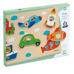 Djeco: Drewniana układanka POJAZDY 18m+