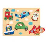 Djeco: Drewniana układanka POJAZDY 18m+ - obrazek 2