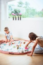 PLAY&GO: Worek na Zabawki i Mata do Zabawy 2w1 - Park / Flamingi - obrazek 2