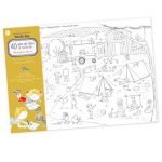 Moulin Roty: 40 papierowych podkładek do pokolorowania
