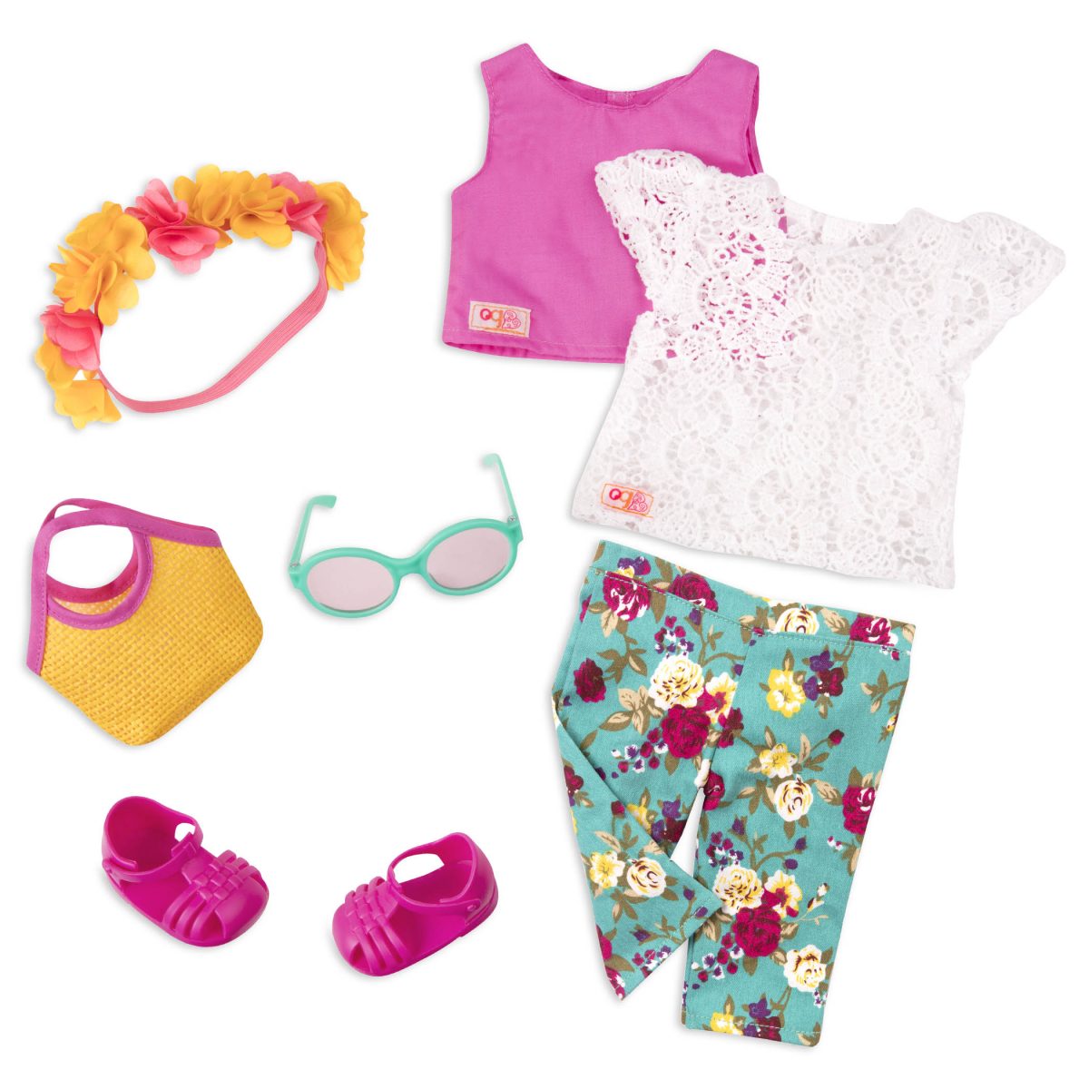 Our Generation: Zestaw ubranek dla lalek – FIESTA in FLOWER - obrazek 1