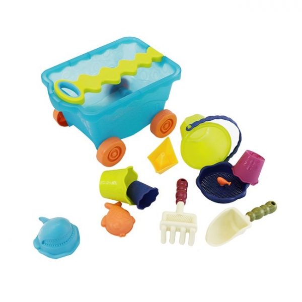 B.TOYS: wózek z akcesoriami do piasku Wavey Wagon - NIEBIESKI