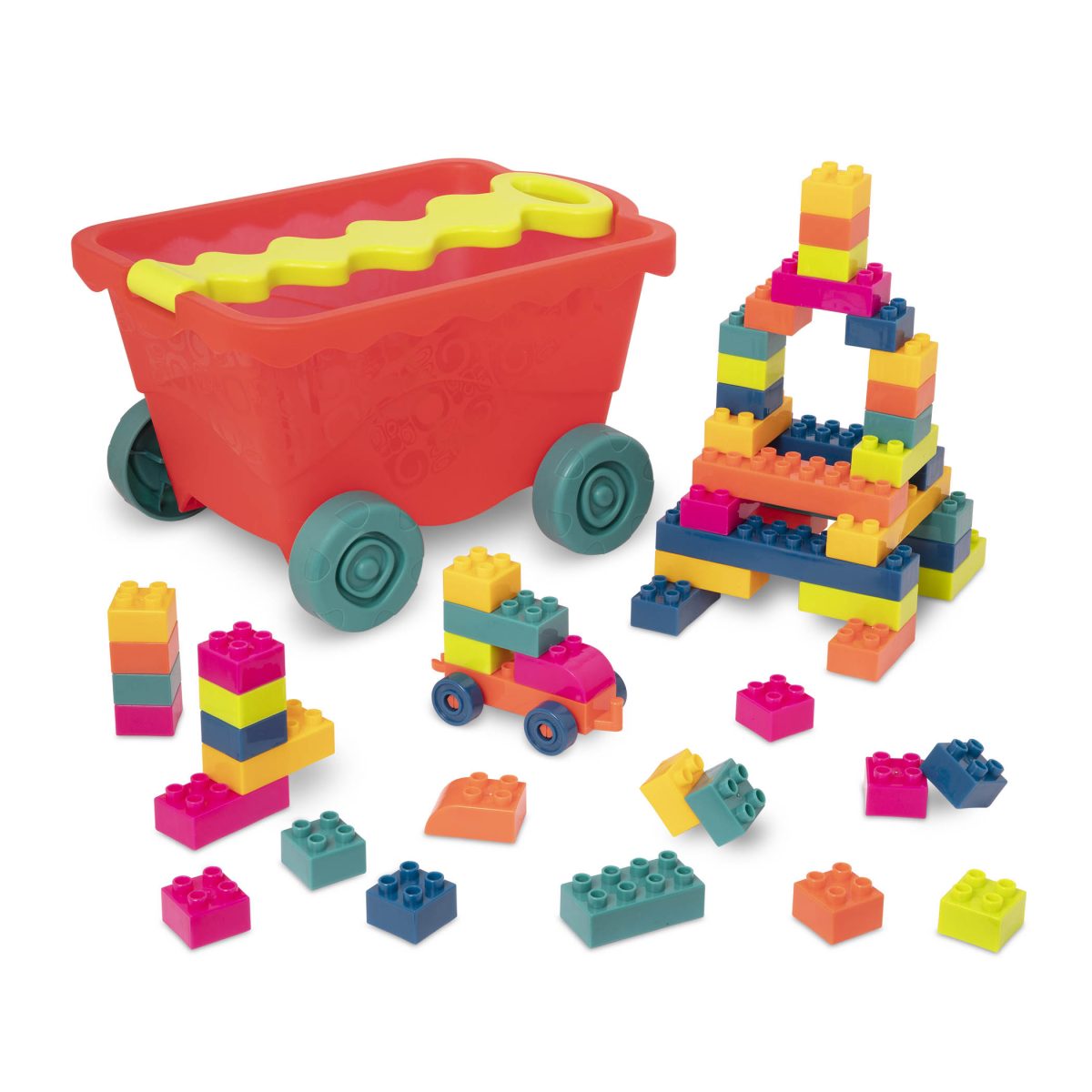 B.TOYS: wózek z KLOCKAMI Little BlocWagon - obrazek 1