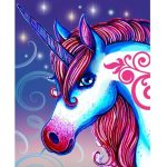 COLLECTION D'ART: Diamentowa Mozaika 17x21 Jednorożec