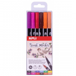 Apli: markery dwustronne Brush Marker 12 kolorów