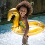 The Swim Essentials: koło do pływania łabędź Złoty - obrazek 2
