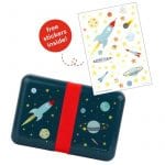 A Little Lovely Company: śniadaniówka lunchbox z naklejkami KOSMOS