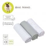 Lassig: Muślinowe otulacze 85x85cm 3 szt. About Friends Szop - obrazek 6