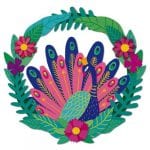 Janod: Zestaw ART papierowa ozdoba Paw 7+ - obrazek 2