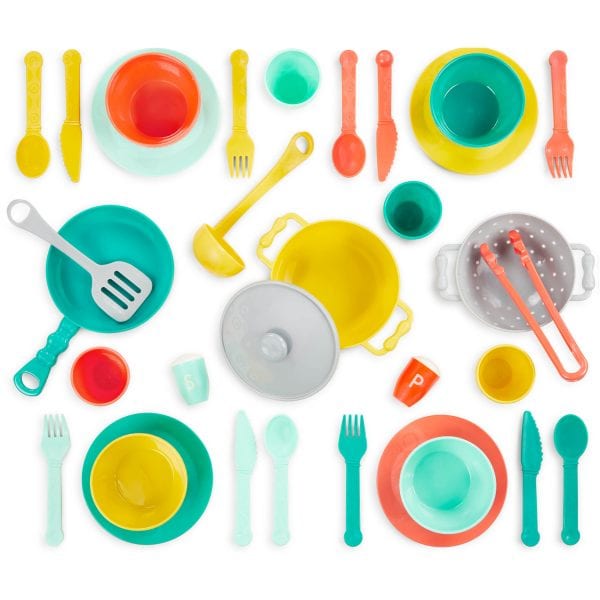 B.TOYS: Mini Chef Kitchen Set – zastawa STOŁOWA i akcesoria KUCHENNE