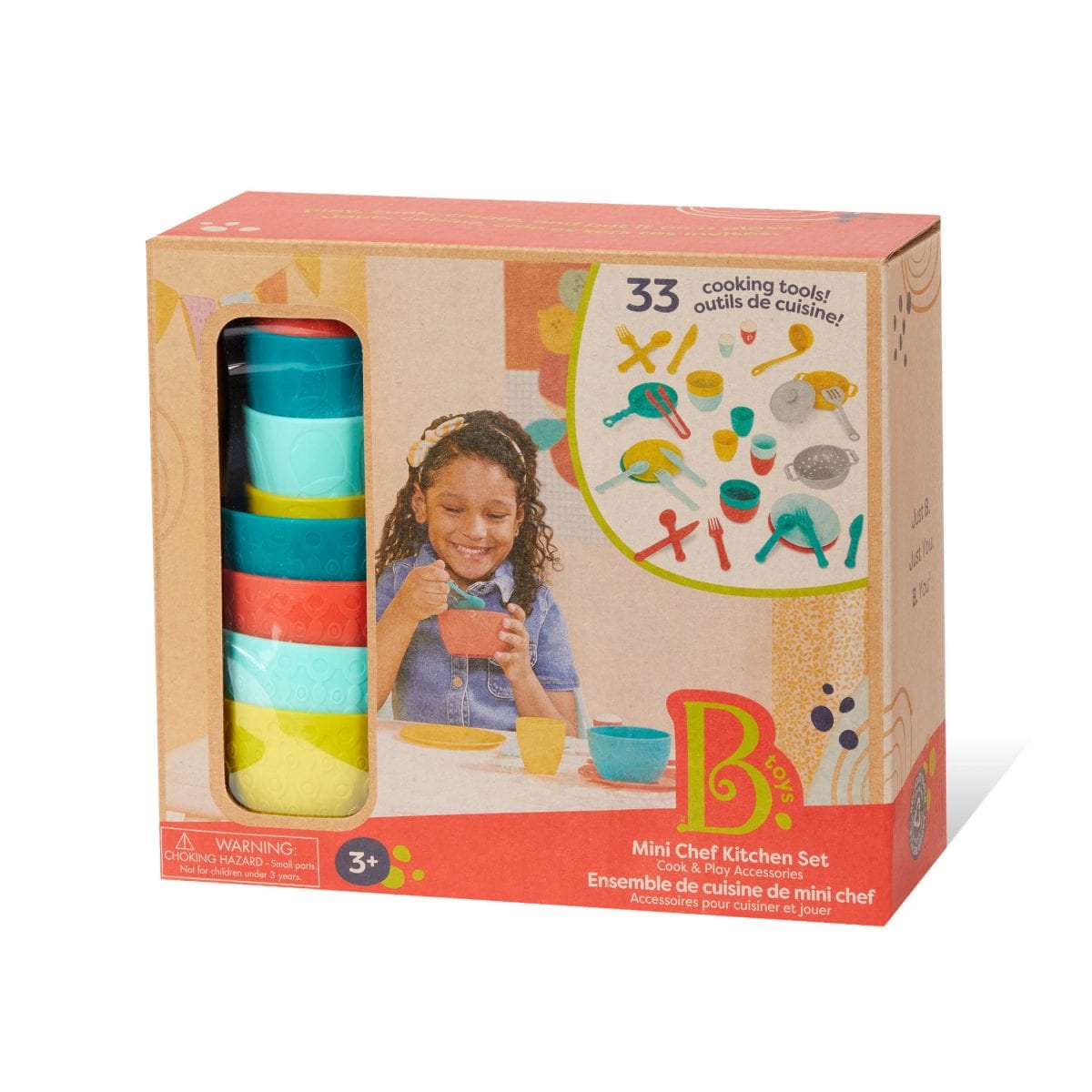 BX2035_PKG B.TOYS: Mini Chef Kitchen Set – zastawa STOŁOWA i akcesoria KUCHENNE - obrazek 4