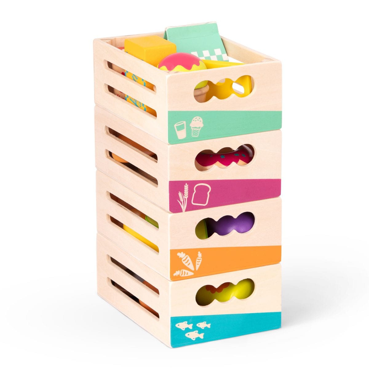 B.TOYS: DREWNIANE skrzyneczki z produktami spożywczymi - obrazek 4