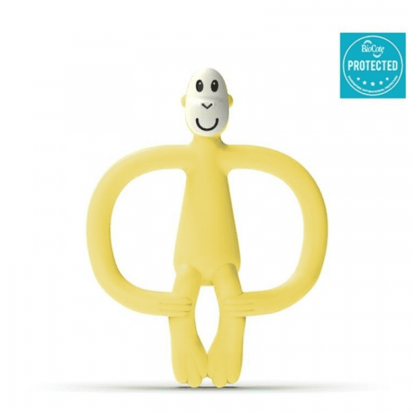 Matchstick Monkey: gryzak masujący ze szczoteczką Banana BioCote®