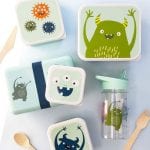 A Little Lovely Company: śniadaniówka lunchbox 4 szt. MONSTERS - obrazek 2