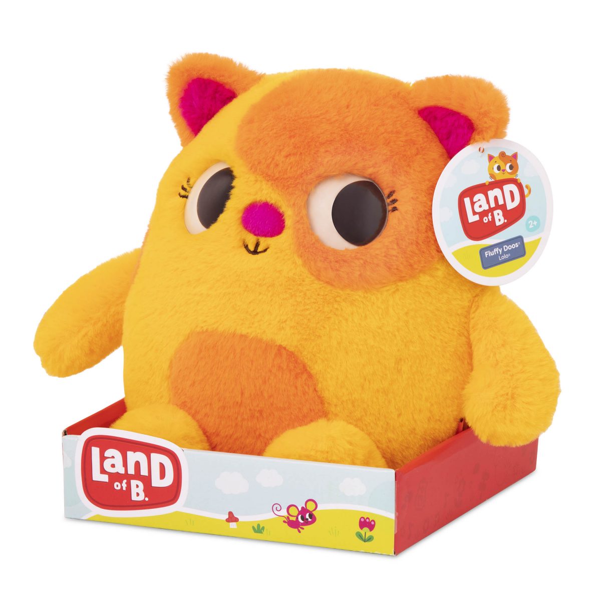 LB1905Z_PKG B.TOYS: KOTEK LOLO Fluffy Doos – PUCHATY WIELKOOKI PRZYJACIEL - obrazek 3