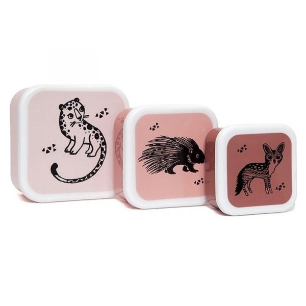 Petit Monkey: śniadaniówka lunchbox 3 szt. DESERT ROSE