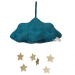 Picca LouLou: zawieszka mobile Sparkle Cloud BLUE 34 cm