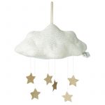 Picca LouLou: zawieszka mobile Sparkle Cloud WHITE 34 cm