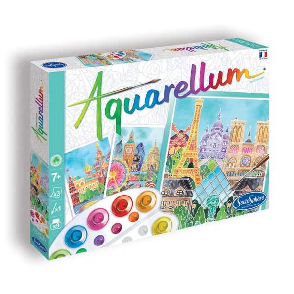 SentoSphere: zestaw art Aquarellum STOLICE 7+
